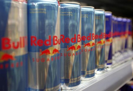 Red Bull drink cans are seen in a supermarket in Vienna March 14, 2013. REUTERS/Leonhard Foeger Red Bull drink cans are seen in a supermarket in Vienna March 14, 2013. REUTERS/Leonhard Foeger