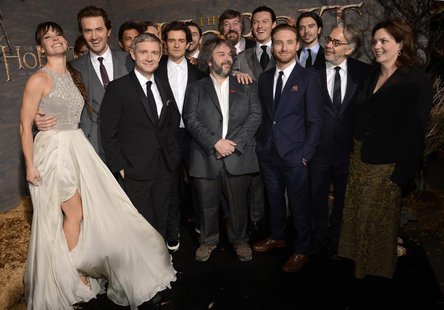 Cast and crew members pose for photographers at the premiere of the film "The Hobbit: The Desolation of Smaug" in Los Angeles December 2, 20 Cast and crew members pose for photographers at the premiere of the film "The Hobbit: The Desolation of Smaug" in Los Angeles December 2, 20