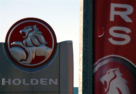 A Holden logo is displayed at a dealership located in the Western Australian city of Perth in this December 12, 2013 file photo. REUTERS/Dav A Holden logo is displayed at a dealership located in the Western Australian city of Perth in this December 12, 2013 file photo. REUTERS/Dav