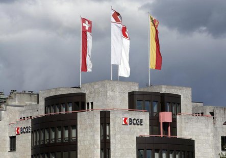 The building of Banque Cantonale de Geneve (BCGE) is pictured in Geneva August 8, 2008. REUTERS/Denis Balibouse The building of Banque Cantonale de Geneve (BCGE) is pictured in Geneva August 8, 2008. REUTERS/Denis Balibouse