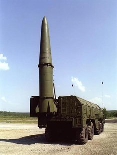 An Iskander missile system is seen in an undated handout from the Kolomna Machine Construction Department. REUTERS/RIA Novosti An Iskander missile system is seen in an undated handout from the Kolomna Machine Construction Department. REUTERS/RIA Novosti