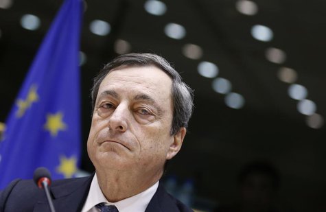 European Central Bank (ECB) President Mario Draghi waits for the start of the European Parliament's Economic and Monetary Affairs Committee European Central Bank (ECB) President Mario Draghi waits for the start of the European Parliament's Economic and Monetary Affairs Committee