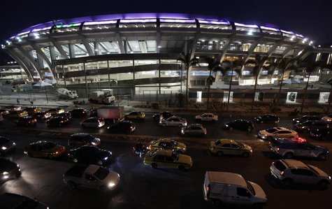 Heavy traffic is pictured during rush hour in front of Maracana stadium, one of the venues hosting the upcoming Confederations Cup, in Rio d Heavy traffic is pictured during rush hour in front of Maracana stadium, one of the venues hosting the upcoming Confederations Cup, in Rio d