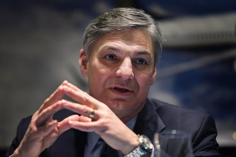 Ray Conner, executive vice president of The Boeing Company and president and CEO of Boeing Commercial Airplanes, speaks to the media during Ray Conner, executive vice president of The Boeing Company and president and CEO of Boeing Commercial Airplanes, speaks to the media during