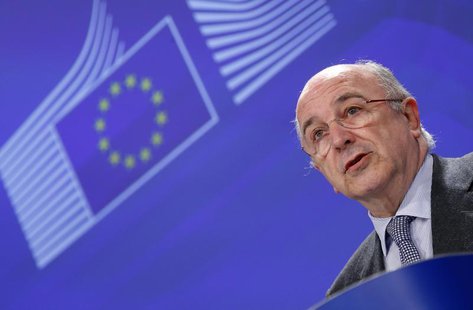 European Union Competition Commissioner Joaquin Almunia addresses a news conference at the EU Commission headquarters in Brussels December 4 European Union Competition Commissioner Joaquin Almunia addresses a news conference at the EU Commission headquarters in Brussels December 4