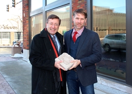 Mayor Mike Huether and Grant Houwman Mayor Mike Huether and Grant Houwman