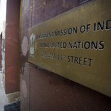 People walk past the Indian Mission to the United Nations building in New York December 18, 2013. REUTERS/Carlo Allegri People walk past the Indian Mission to the United Nations building in New York December 18, 2013. REUTERS/Carlo Allegri