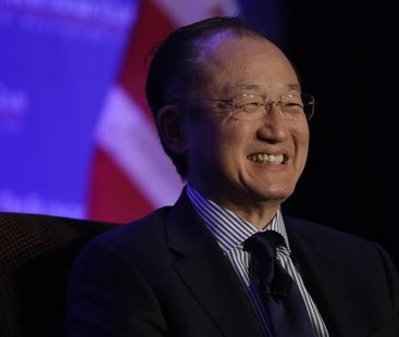 World Bank President Dr. Jim Yong Kim is interviewed by the President of the Economic Club of Washington David Rubenstein (not pictured) dur World Bank President Dr. Jim Yong Kim is interviewed by the President of the Economic Club of Washington David Rubenstein (not pictured) dur