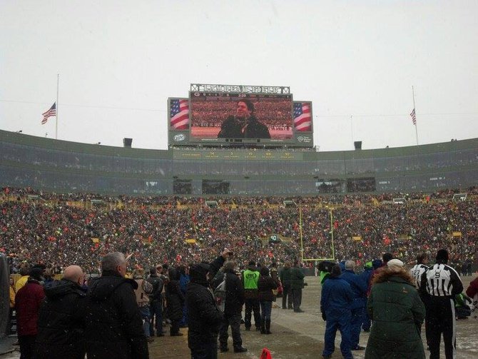 Country artist Austin Webb performed the National Anthem vs. Atlanta as seen on Diamond Vision