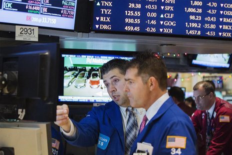Traders work on the floor of the New York Stock Exchange shortly after the market opening December 19, 2013. REUTERS/Lucas Jackson Traders work on the floor of the New York Stock Exchange shortly after the market opening December 19, 2013. REUTERS/Lucas Jackson