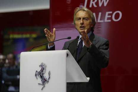Ferrari Chairman Luca di Montezemolo speaks during a media preview day at the Frankfurt Motor Show (IAA) September 10, 2013. REUTERS/Wolfgan Ferrari Chairman Luca di Montezemolo speaks during a media preview day at the Frankfurt Motor Show (IAA) September 10, 2013. REUTERS/Wolfgan