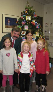 Pictured: (front row – from left) Katherine Ognacevic, Emma Anderson, and Isabella Anderson
Back Row: Superintendent Joseph Sheehan and Madeline Ognacevic Pictured: (front row – from left) Katherine Ognacevic, Emma Anderson, and Isabella Anderson
Back Row: Superintendent Joseph Sheehan and Madeline Ognacevic