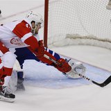 Dec 21, 2013; Toronto, Ontario, CAN; Detroit Red Wings forward Riley Sheahan (15) loses control of the puck as he skates in on Toronto Maple Dec 21, 2013; Toronto, Ontario, CAN; Detroit Red Wings forward Riley Sheahan (15) loses control of the puck as he skates in on Toronto Maple