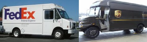 FedEx left
UPS right FedEx left
UPS right
