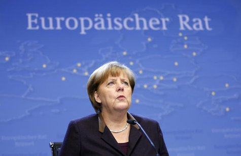 Germany's Chancellor Angela Merkel addresses a news conference at the end of a European Union leaders summit in Brussels December 20, 2013. Germany's Chancellor Angela Merkel addresses a news conference at the end of a European Union leaders summit in Brussels December 20, 2013.