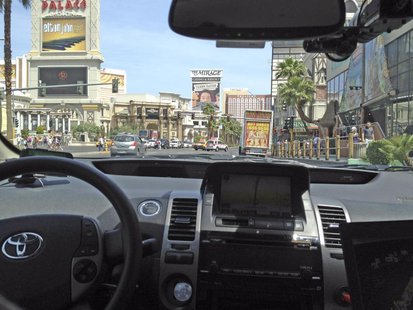 Handout photo courtesy of the Nevada Department of Motor Vehicles shows a Google self-driven car in Las Vegas, Nevada, May 1, 2012. REUTERS/ Handout photo courtesy of the Nevada Department of Motor Vehicles shows a Google self-driven car in Las Vegas, Nevada, May 1, 2012. REUTERS/