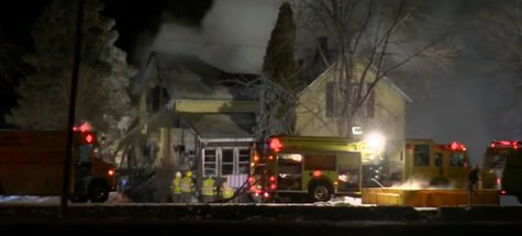 Crews respond to house fire in the Town of Kaukauna on Dec. 31, 2013. (Photo from: YouTube) Crews respond to house fire in the Town of Kaukauna on Dec. 31, 2013. (Photo from: YouTube)