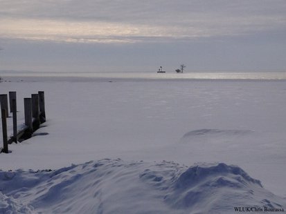 Lake Winnebago near Brighton Dr. in Menasha, Tuesday, Dec. 31, 2013. (Photo from: FOX 11). Lake Winnebago near Brighton Dr. in Menasha, Tuesday, Dec. 31, 2013. (Photo from: FOX 11).