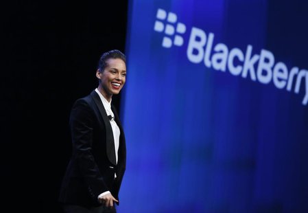 Singer songwriter Alicia Keys takes the stage after being introduced as the 'Global Creative Director' for Research in Motion (RIM) during t Singer songwriter Alicia Keys takes the stage after being introduced as the 'Global Creative Director' for Research in Motion (RIM) during t