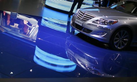 A Hyundai Genesis is seen at the 2013 Los Angeles Auto Show in Los Angeles, California, November 21, 2013. REUTERS/Lucy Nicholson A Hyundai Genesis is seen at the 2013 Los Angeles Auto Show in Los Angeles, California, November 21, 2013. REUTERS/Lucy Nicholson