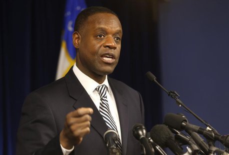 Detroit Emergency Manager Kevyn Orr addresses the media following a ruling by U.S. District Judge Steven Rhodes that Detroit is eligible for Detroit Emergency Manager Kevyn Orr addresses the media following a ruling by U.S. District Judge Steven Rhodes that Detroit is eligible for
