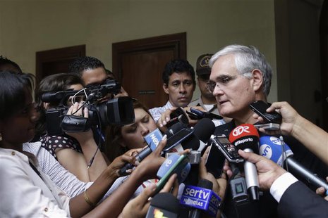 Panama Canal Administrator Jorge Quijano speaks after a private meeting with Spain's Public Works Minister Ana Pastor, in Panama City Januar Panama Canal Administrator Jorge Quijano speaks after a private meeting with Spain's Public Works Minister Ana Pastor, in Panama City Januar