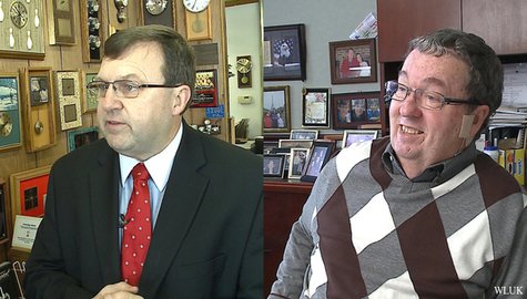 State Rep. Dean Kaufert (R-Neenah), left, and Neenah Mayor George Scherck. (Photo from: FOX 11). State Rep. Dean Kaufert (R-Neenah), left, and Neenah Mayor George Scherck. (Photo from: FOX 11).