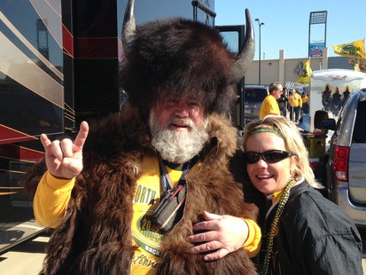 Bison fans overtook Frisco, Texas. Bison fans overtook Frisco, Texas.