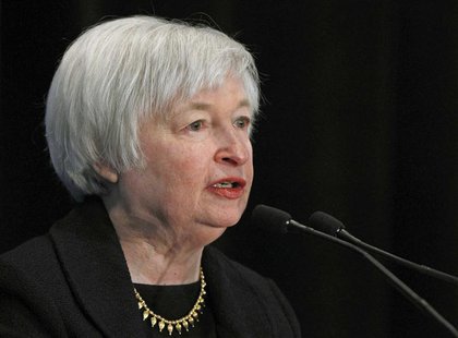 Janet Yellen, President Barack Obama's nominee to lead the U.S. Federal Reserve addresses the 29th National Association for Business Economi Janet Yellen, President Barack Obama's nominee to lead the U.S. Federal Reserve addresses the 29th National Association for Business Economi