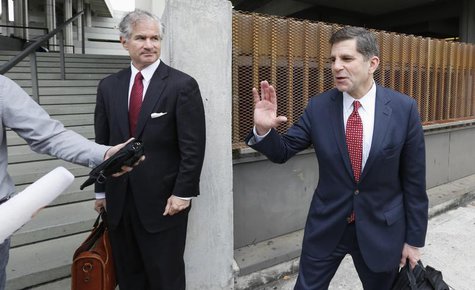 Attorney Aaron Marcu (R) speaks with reporters about his client, Raoul Weil, a former high-ranking UBS banker charged with tax fraud by U.S. Attorney Aaron Marcu (R) speaks with reporters about his client, Raoul Weil, a former high-ranking UBS banker charged with tax fraud by U.S.