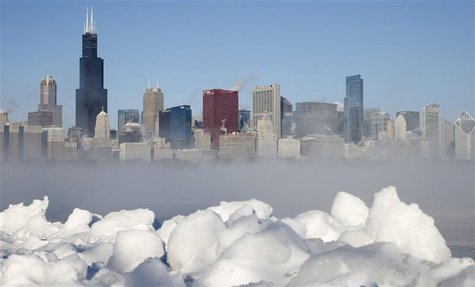 The Chicago skyline is seen beyond the arctic sea smoke rising off Lake Michigan in Chicago, Illinois, January 6, 2014. REUTERS/Jim Young The Chicago skyline is seen beyond the arctic sea smoke rising off Lake Michigan in Chicago, Illinois, January 6, 2014. REUTERS/Jim Young