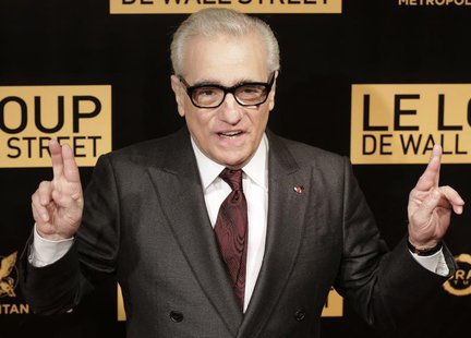 Director Martin Scorsese reacts during a photocall for his film "The Wolf of Wall Street" in Paris, December 9, 2013. REUTERS/Jacky Naegelen Director Martin Scorsese reacts during a photocall for his film "The Wolf of Wall Street" in Paris, December 9, 2013. REUTERS/Jacky Naegelen