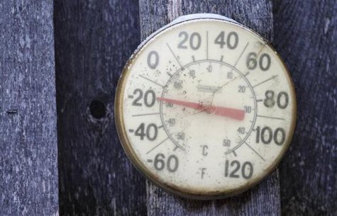A backyard thermometer shows the temperature during winter in south Minneapolis, January 6, 2014.
CREDIT: REUTERS/ERIC MILLER A backyard thermometer shows the temperature during winter in south Minneapolis, January 6, 2014.
CREDIT: REUTERS/ERIC MILLER