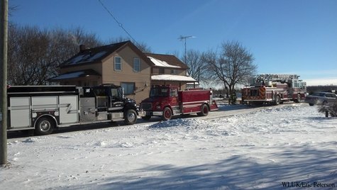 Firefighters responded to a chimney fire in the Town of Oconto Falls on Tuesday, Jan. 7, 2014. (Photo from FOX 11). Firefighters responded to a chimney fire in the Town of Oconto Falls on Tuesday, Jan. 7, 2014. (Photo from FOX 11).