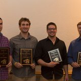 2013 Sheboygan A's award winners (from left): Chad Langely (Sine Qua Non Award), Cole Heili (Most Valuable Player), Taylor Schwarz (Most Valuable Pitcher) and Derek Loomans (Manager's Award). Missing is Luke Maldonado (Defensive Player of the Year). 2013 Sheboygan A's award winners (from left): Chad Langely (Sine Qua Non Award), Cole Heili (Most Valuable Player), Taylor Schwarz (Most Valuable Pitcher) and Derek Loomans (Manager's Award). Missing is Luke Maldonado (Defensive Player of the Year).