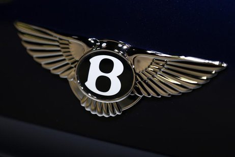 The logo on the back of a Bentley Motors vehicle is seen at the 2013 Los Angeles Auto Show in Los Angeles, California November 20, 2013. REU The logo on the back of a Bentley Motors vehicle is seen at the 2013 Los Angeles Auto Show in Los Angeles, California November 20, 2013. REU