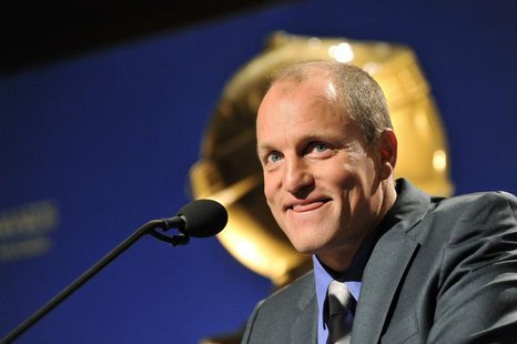 Actor Woody Harrelson reacts during the announcement of the nominations for the 69th Annual Golden Globe Awards in the Beverly Hills, Califo Actor Woody Harrelson reacts during the announcement of the nominations for the 69th Annual Golden Globe Awards in the Beverly Hills, Califo