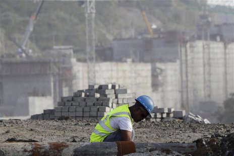 A worker is seen at the construction site of the Panama Canal Expansion project on the outskirts of Colon City January 7, 2014.REUTERS/Carlo A worker is seen at the construction site of the Panama Canal Expansion project on the outskirts of Colon City January 7, 2014.REUTERS/Carlo