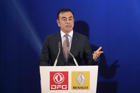 Chairman and CEO of Renault Carlos Ghosn speaks during a joint venture contract signing ceremony with Chairman of Dongfeng Motor Group Compa Chairman and CEO of Renault Carlos Ghosn speaks during a joint venture contract signing ceremony with Chairman of Dongfeng Motor Group Compa