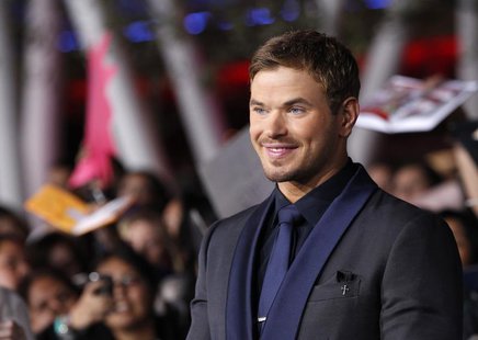 Cast member Kellan Lutz poses at the premiere of "The Twilight Saga: Breaking Dawn - Part 2" in Los Angeles, California, November 12, 2012. Cast member Kellan Lutz poses at the premiere of "The Twilight Saga: Breaking Dawn - Part 2" in Los Angeles, California, November 12, 2012.
