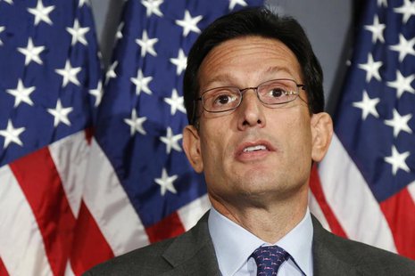 U.S. House Majority Leader Eric Cantor (R-VA) addresses a news conference at the Republican National Committee offices on Capitol Hill in Wa U.S. House Majority Leader Eric Cantor (R-VA) addresses a news conference at the Republican National Committee offices on Capitol Hill in Wa