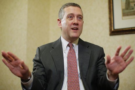 James Bullard, President of the St. Louis Federal Reserve Bank, speaks during an interview with Reuters in Boston, Massachusetts August 2, 2 James Bullard, President of the St. Louis Federal Reserve Bank, speaks during an interview with Reuters in Boston, Massachusetts August 2, 2