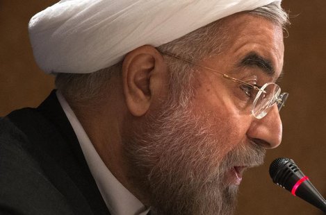 Iran's President Hassan Rouhani speaks to journalists during a news conference in New York September 27, 2013. REUTERS/Adrees Latif Iran's President Hassan Rouhani speaks to journalists during a news conference in New York September 27, 2013. REUTERS/Adrees Latif