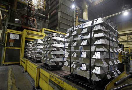 Aluminum ingots which will be melted down and turned into engine cases are seen during a tour of the Honda automotive engine plant in Anna, Aluminum ingots which will be melted down and turned into engine cases are seen during a tour of the Honda automotive engine plant in Anna,