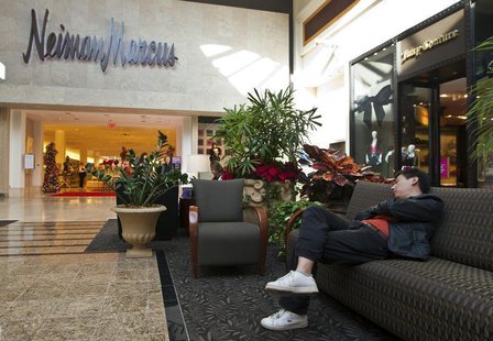 A man sleeps on a couch outside of a Neiman Marcus store at South Park mall in Charlotte, North Carolina November 25, 2011. REUTERS/Chris Ke A man sleeps on a couch outside of a Neiman Marcus store at South Park mall in Charlotte, North Carolina November 25, 2011. REUTERS/Chris Ke