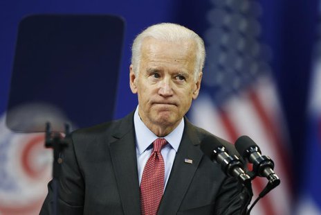 U.S. Vice President Joe Biden reacts as he delivers his speech at Yonsei University in Seoul December 6, 2013. REUTERS/Kim Hong-Ji U.S. Vice President Joe Biden reacts as he delivers his speech at Yonsei University in Seoul December 6, 2013. REUTERS/Kim Hong-Ji