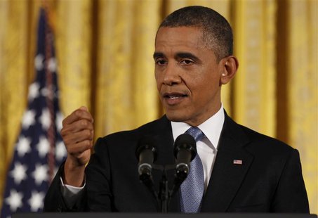 U.S. President Barack Obama gestures while addressing his first news conference since his reelection, at the White House in Washington Novem U.S. President Barack Obama gestures while addressing his first news conference since his reelection, at the White House in Washington Novem