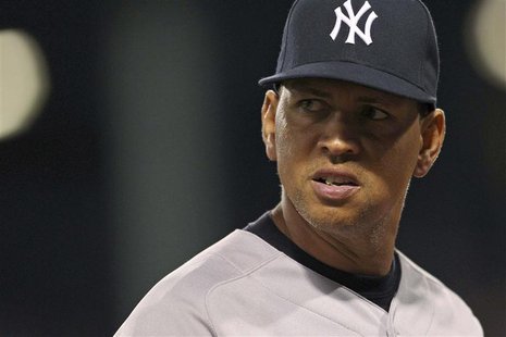 New York Yankees' Alex Rodriguez looks over his shoulder during their MLB American League baseball game against the Boston Red Sox in Boston New York Yankees' Alex Rodriguez looks over his shoulder during their MLB American League baseball game against the Boston Red Sox in Boston