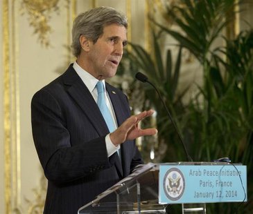 U.S. Secretary of State John Kerry speaks during a joint news conference with Qatar Foreign Minister Khaled Al-Attiyah at the U.S. Ambassado U.S. Secretary of State John Kerry speaks during a joint news conference with Qatar Foreign Minister Khaled Al-Attiyah at the U.S. Ambassado