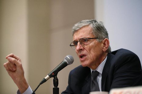 Federal Communications Commission (FCC) Chairman Thomas Wheeler speaks during a Town Hall meeting in Oakland, California January 9, 2014 REU Federal Communications Commission (FCC) Chairman Thomas Wheeler speaks during a Town Hall meeting in Oakland, California January 9, 2014 REU